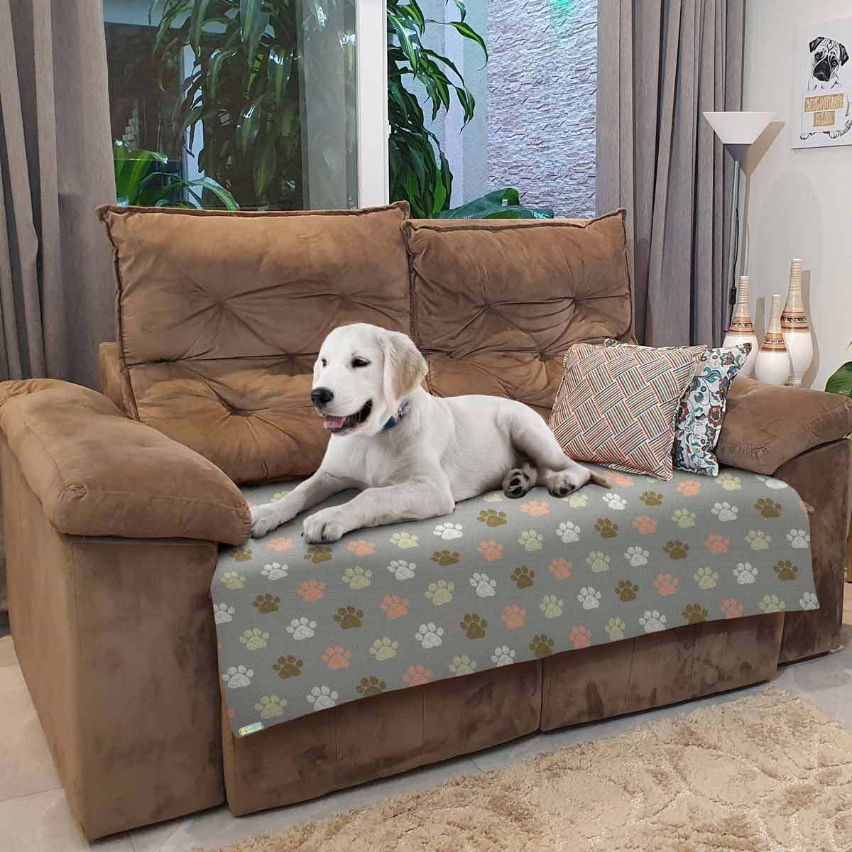 Manta Pet Decor tecido duplo impermeável sob medida para sofá