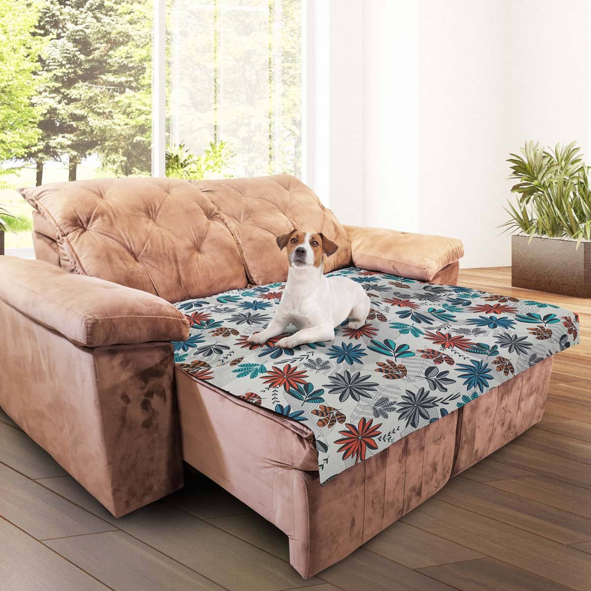 Manta Pet Decor tecido duplo impermeável sob medida para sofá